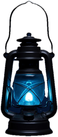 A blue lantern, the Second Sleep Stories emblem